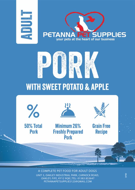 Grain Free Adult Blend - Pork with sweet potato and apple