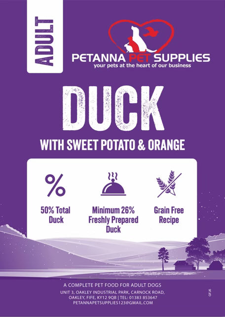 Grain Free Adult Blend - Duck with sweet potato and orange