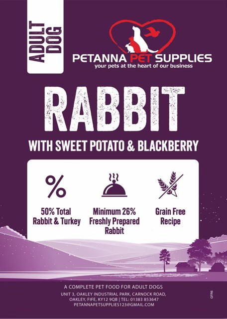 Grain Free Adult Blend - Rabbit with sweet potato and blackberry