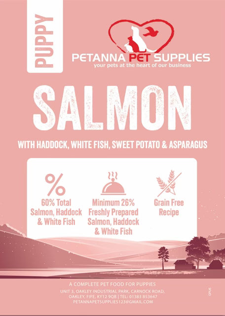 Grain Free Puppy (Large Breed) Blend - Salmon with haddock, white fish, sweet potato and asparagus