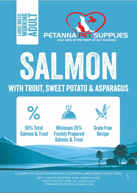 Grain Free Adult (Large Breed) Blend - Salmon with trout, sweet potato and asparagus