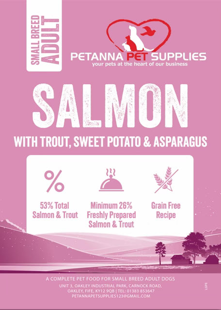 Grain Free Small Breed Blend - Salmon with trout, sweet potato and asparagus