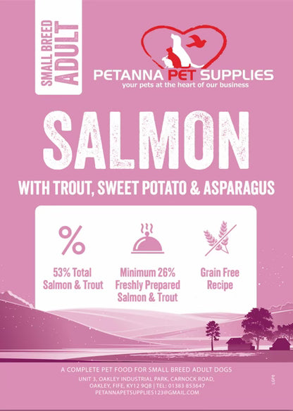 Grain Free Small Breed Blend - Salmon with trout, sweet potato and asparagus
