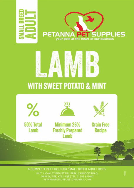 Grain Free Small Breed Blend - Lamb with sweet potato and mint