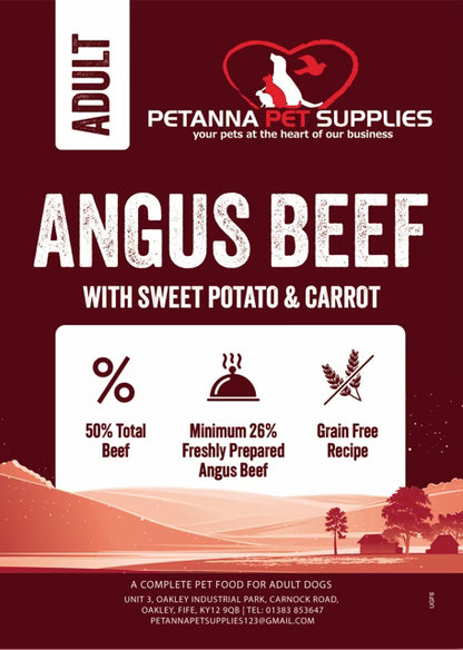 Grain Free Adult Blend - Angus Beef with sweet potato and carrot